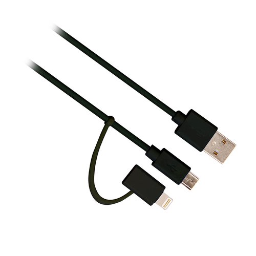 Ewent 1m USB20 A  USB20 B Micro Lightning